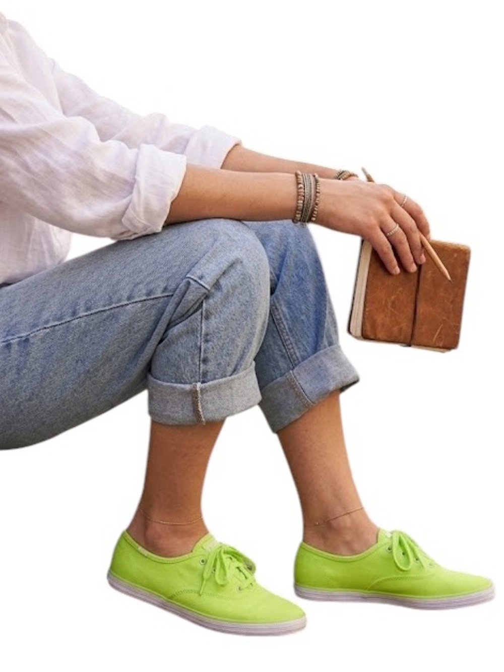 Keds Classic Canvas Sneaker in Neon Green